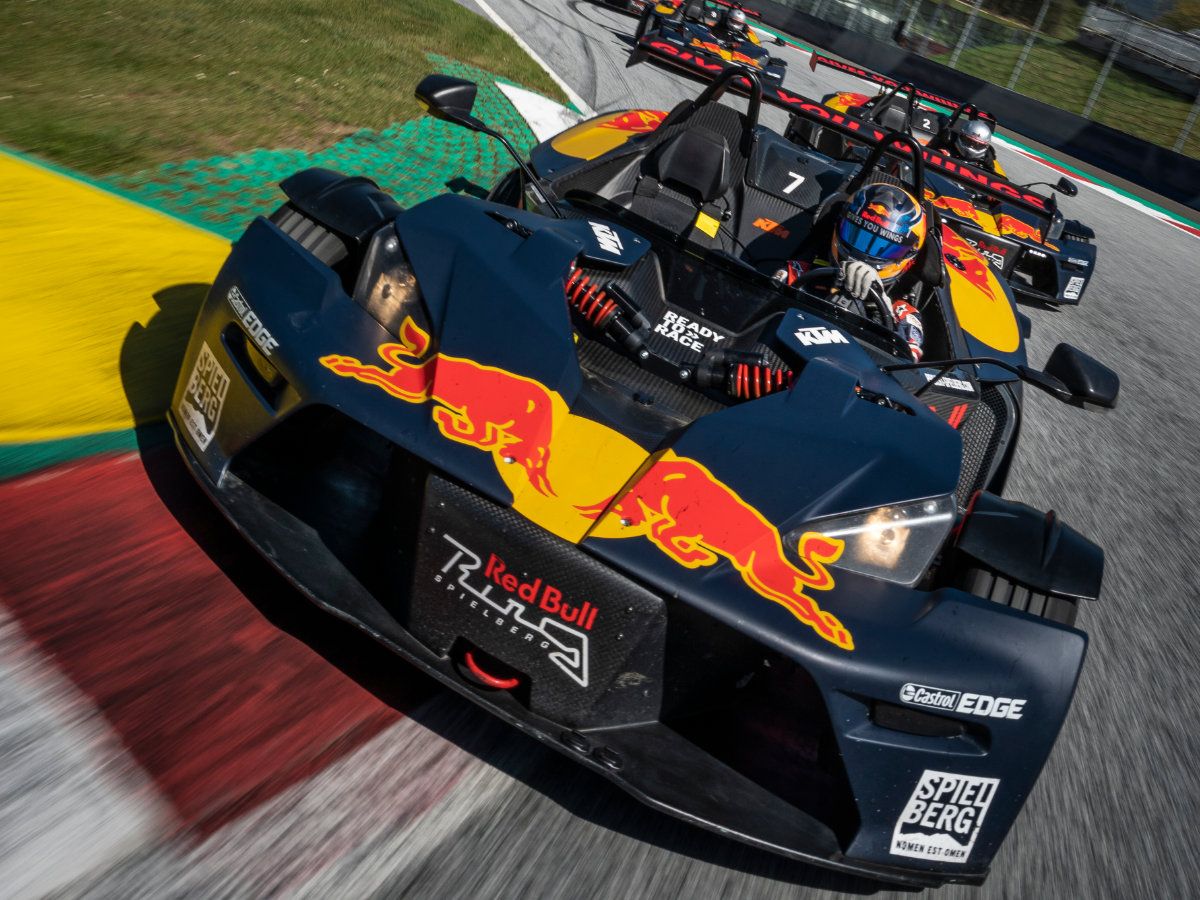KTM X-Bow driving over curbs
