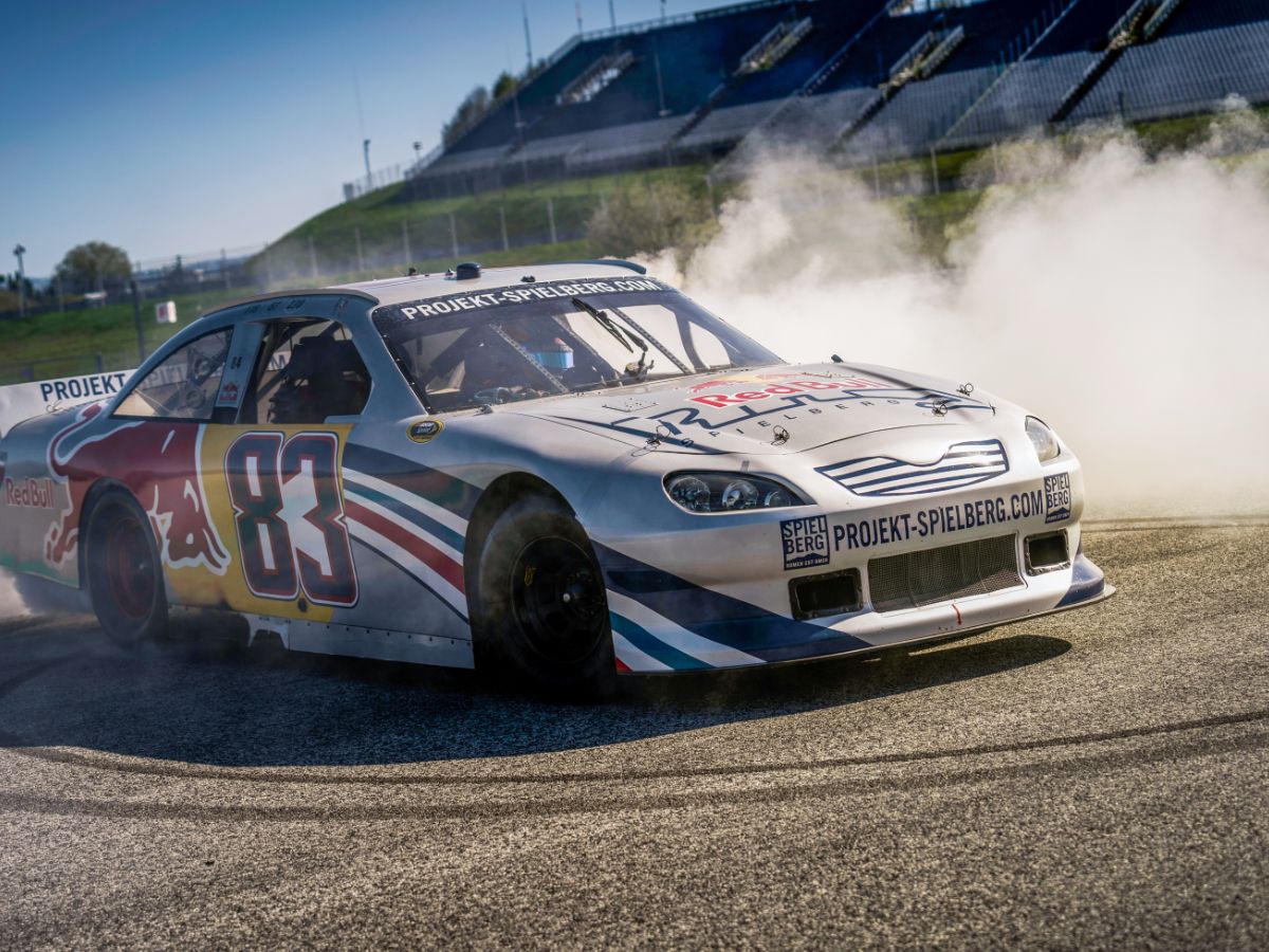 Nascar doing donuts