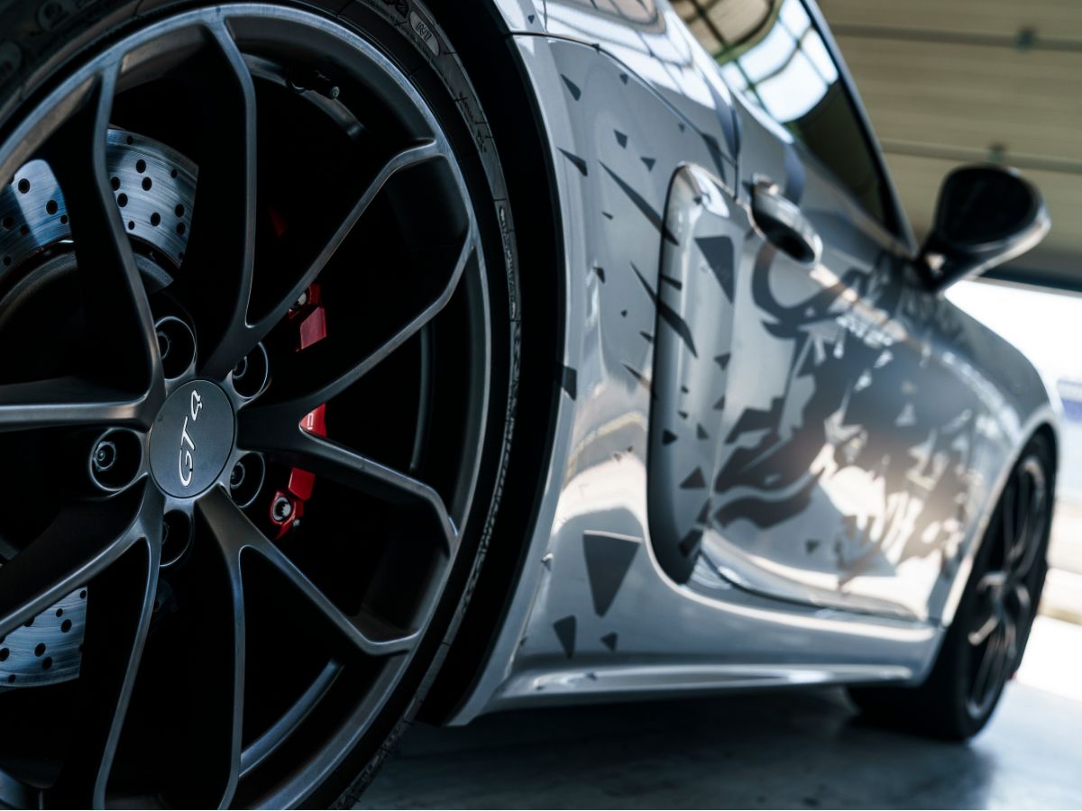 Porsche 718 Cayman GT4 in a close-up