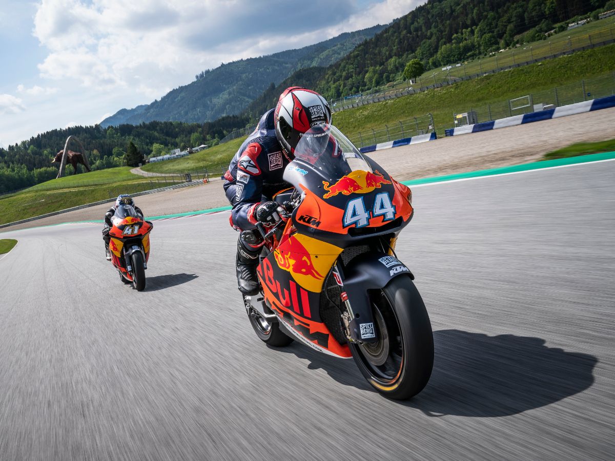 Moto2 Bikes racing on the race-track