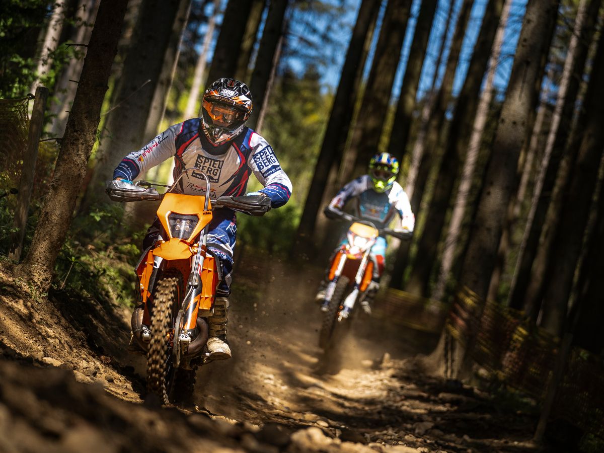 Enduro race on offroad track